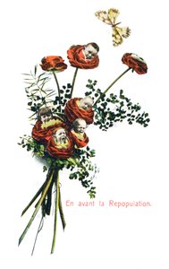 人口提前，法国明信片，c1900 作者 不明