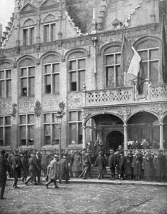 比利时的阿尔伯特一世和法国总统庞加莱于1914年11月1日在比利时维尔恩会面。 作者 不明