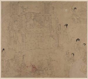 道教和佛教主题的专辑：地狱之王：第28页，12世纪。 作者 不明