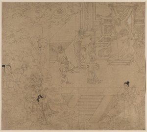 道教和佛教主题的专辑：地狱之王：第32页，12世纪。 作者 不明