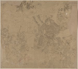 道教和佛教主题的专辑：搜山：第41叶，1200年代。 作者 不明