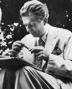 奥尔多·伦纳德·赫x黎（Aldous Leonard Huxley）1894-1963，英国散文作家和小说家，大约1950年代 作者 不明