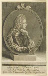 亚历山大·丹尼洛维奇·门希科夫（Alexander Danilovich Menshikov），大提尼西莫，神圣罗马帝国的王子，1705年。 作者 不明
