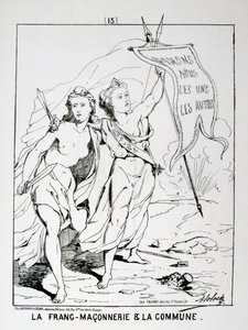 拉弗朗克-麦康妮和公社的寓言，巴黎公社，1871年。 作者 不明