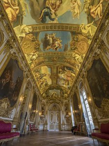 太阳的寓言。 Galerie doree 拱顶的绘画，由 Francois Perrier (1594-1649) 作者 不明