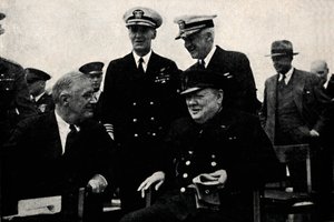 美国总统和英国总理，1941年8月14日。 作者 不明
