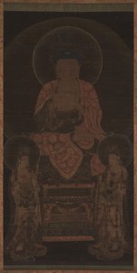 阿弥陀佛三人组，约13世纪。 作者 不明