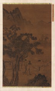 高大的松树附近的午后访问，明朝，16世纪。 作者 不明