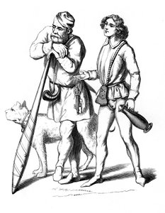 英国守门人1480年和家庭佣人1475年，15世纪 作者 不明