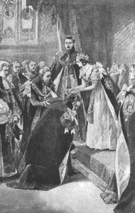 维多利亚女王（Queen Victoria）摄制的吊袜带勋章，摄于1830年代，1901年。 作者 不明