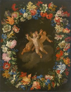 花环中的天使II。 作者 不明