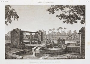 Animal Power Wheel and bucket irrigation system, Egypt, c 1798 作者 不明