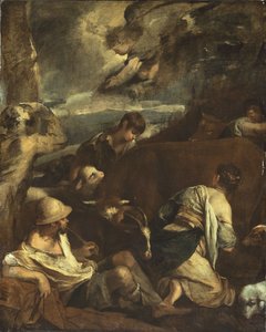牧羊人的报喜，约1710年。 作者 不明