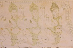 Apsara drawing, Siem Reap, Cambodia 作者 不明
