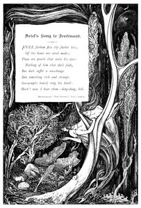 Ariels献给Ferdinand的歌，1895年 作者 不明