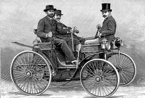 Armand Peugots第一辆汽车，1890年 作者 不明