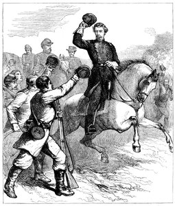 麦克莱伦将军于1862年1880年抵达弗吉尼亚州威廉斯堡 作者 不明