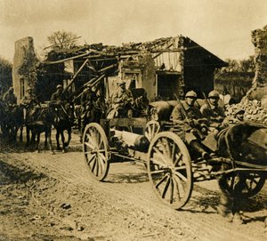 穿越法国北部博塞的大炮，c1914-c1918 作者 不明