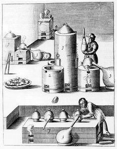 Athanor或Slow Harry，保持恒定温度的自动供料炉，1683年 作者 不明