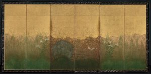 1600年代初，武藏野平原上的满月秋夜。 作者 不明