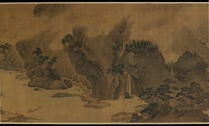 云雨中的秋河》，16世纪。 作者 不明
