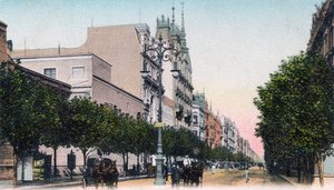 20世纪初，阿根廷布宜诺斯艾利斯的马约大道（Avenida de Mayo） 作者 不明