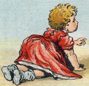 婴儿。 雕刻“Alphabet de ma petite fille”。 Bernardin-Bechet 和 Fils，书商出版商，巴黎，约 1895 年。坚不可摧的画布专辑。 贝贝斯图书馆。 12 页。 包含阅读方法和说明性初学者的专辑。 昏暗：29， 作者 不明