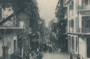 东西方人口稠密的商业高速公路的阳台建筑，c1935年 作者 不明