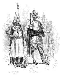 Banjari男人和女人，印度奥里萨邦，1895年 作者 不明