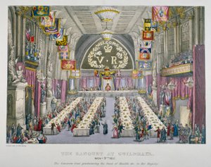 在市政厅为维多利亚女王举行的宴会，伦敦市，1837年 作者 不明