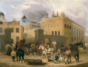 南华克的巴克利和帕金斯啤酒厂"，约1840年 作者 不明