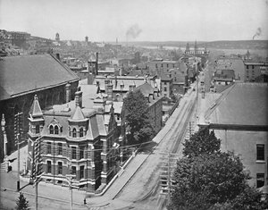 新斯科舍省哈利法克斯的巴灵顿街，建于1897年。 作者 不明