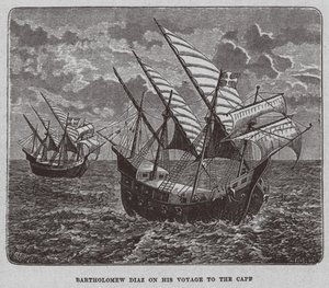 巴塞洛缪·迪亚兹（Bartholomew Diaz）1878年前往南非的航行 作者 不明