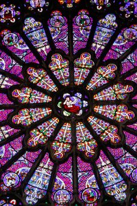 Basilica of St, Denis, North transept, Stained glass Window (a detail), Rose window above the middle gate, Saint-Denis, France 作者 不明