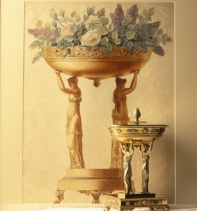 Basket supported by two women, watercolour by Garneray 作者 不明