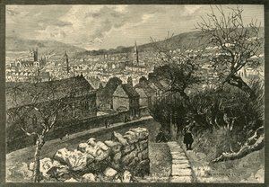 浴，来自Beechen Cliff，1898年。 作者 不明