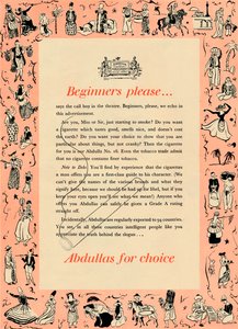 初学者请阿卜杜拉（Abdullas）选择，1939年。 作者 不明
