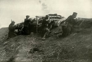 比利时人在泰蒙德举行河，1919年。 作者 不明