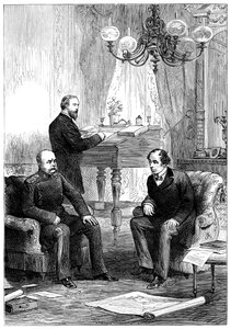 本杰明·迪斯雷利（Benjamin Disraeli）1804-1881年与奥托·冯·s斯麦（Otto von Bismarck）会晤，1815-1898年，柏林，1878年 作者 不明
