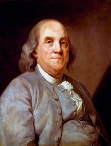 本杰明-富兰克林，美国政治家、印刷家和科学家，1778年 作者 不明