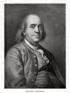 美国政治家，印刷家和科学家本杰明·富兰克林（Benjamin Franklin），二十世纪 作者 不明