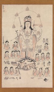 Benzaiten和十五个侍者，13世纪。 作者 不明