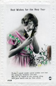 新年祝福，贺卡，c1920s 作者 不明