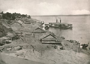 Bhamo-1900年在Ghat的Irrawaddy Flotilla Mail Steamer。 作者 不明