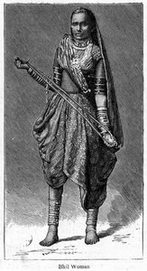 Bhil女人，1886年 作者 不明