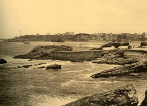 比亚里茨（Biarritz）-拉迪格咖啡厅（La Digue de la Cafetiere），建于1930年。 作者 不明