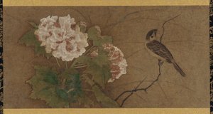 鸟和花，室町时期，15-16世纪。 作者 不明