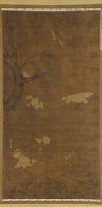 鸟、柳树和花，明代，15-16世纪。 作者 不明
