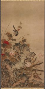 鸟和花，江户时期，18世纪。 作者 不明