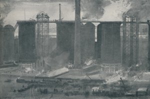 贝尔兄弟钢铁厂的高炉，1910年在米德尔斯堡 作者 不明